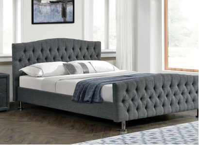 Bedroom Designer Chesterfield Gray Double bed Noble Beds