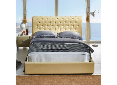 Beige Chesterfield Bed Design Bedroom English Beds Textile Upholstery