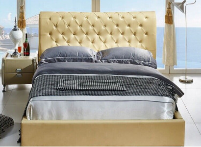 Beige Chesterfield Bed Design Bedroom English Beds Textile Upholstery