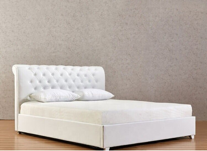 Chesterfield Designer Bed Bedroom Imitation leather Upholstery 140/160/180/200 cm