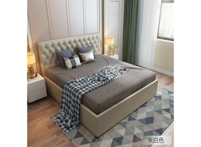 Chesterfield Designer Bed Bedroom Imitation leather Upholstery 140/160/180/200 cm