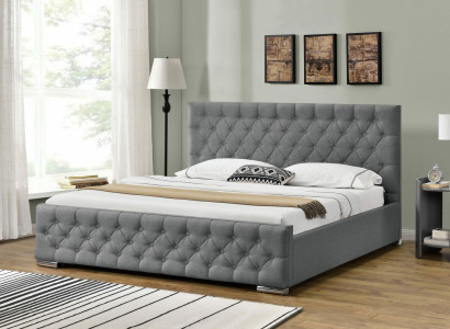 Chesterfield Bed Design Bedroom English Beds 200x200cm Textile Upholstery