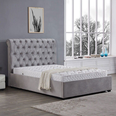 Royal Gray Bedroom Bed Upholstery Beds Chesterfield Design Textile