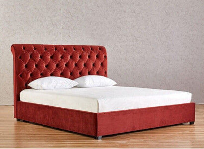 Royal red bedroom Chesterfield double bed upholstered beds luxury design