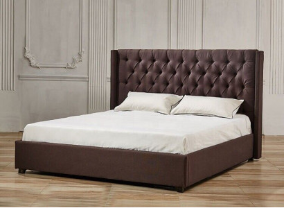 Bedroom Bed 200x200cm Upholstery Beds Chesterfield Textile Fabric