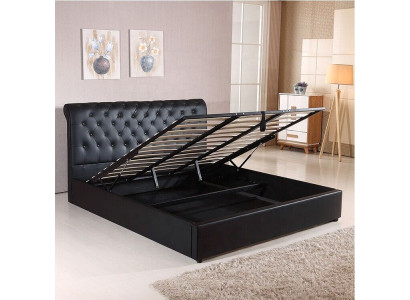 Black Luxury Chesterfield Designer Double bed Upholstery Bed