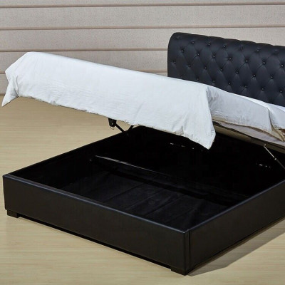 Black Luxury Chesterfield Designer Double bed Upholstery Bed