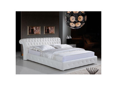 Chesterfield Designer Bed Bedroom Textile Leather Upholstery 140/160/180/200 cm