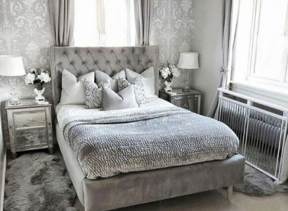 Chesterfield Bed Design Bedroom English Beds 140x200cm Textile Upholstery