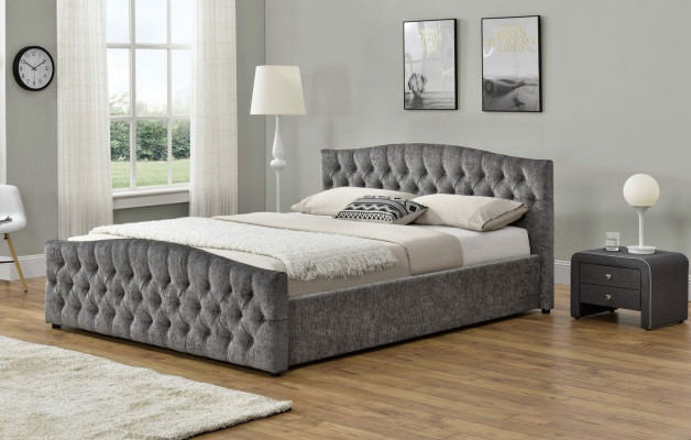 Chesterfield Bed Design Bedroom English Beds 180x200 Textile Upholstery