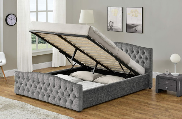 Chesterfield Bed Design Bedroom English Beds 180x200 Textile Upholstery