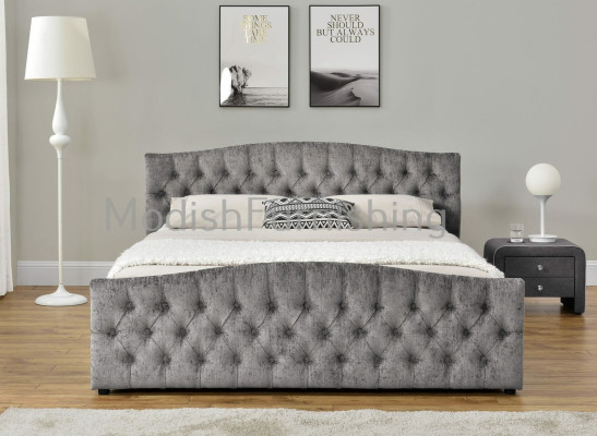 Chesterfield Bed Design Bedroom English Beds 180x200 Textile Upholstery