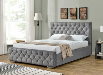 Chesterfield Bed Design Bedroom English Beds 160x200cm Textile Upholstery