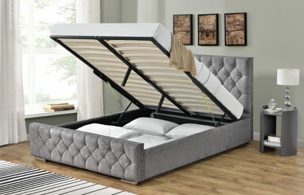 Chesterfield Bed Design Bedroom English Beds 160x200cm Textile Upholstery