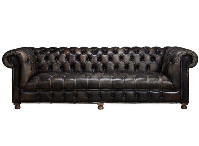 Classic Chesterfield Couch Black English Living room Couches