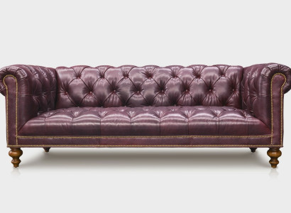 Brown Chesterfield 3 Seater Sofa Leather Sofa Couch Upholstery Furniture