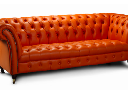 Designer Sofa 3 Seater Chesterfield Couch Upholstery Sofas Design Orange Instant