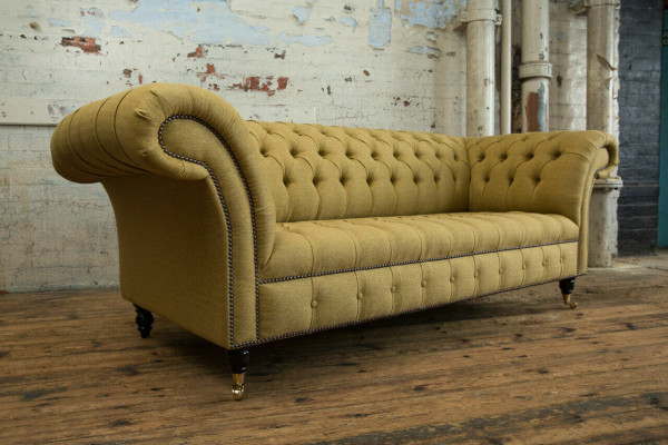 Yellow Couch Three Seater Upholstery Design Sofa 3 Seat Sofas Room Luxury Couches