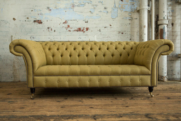 Yellow Couch Three Seater Upholstery Design Sofa 3 Seat Sofas Room Luxury Couches