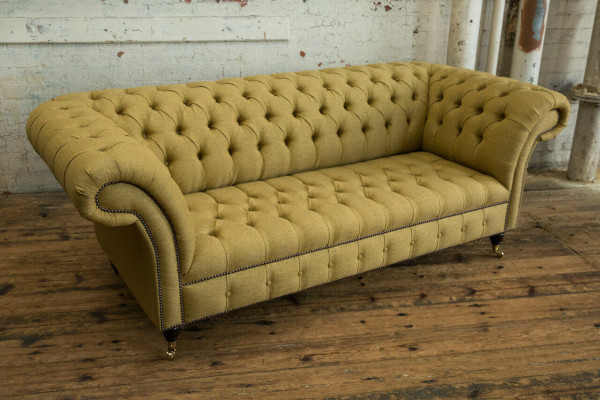 Yellow Couch Three Seater Upholstery Design Sofa 3 Seat Sofas Room Luxury Couches
