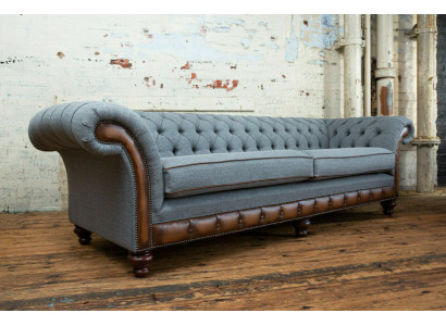 Chesterfield leather sofa fabric sofa sofa couch upholstery living room custom made