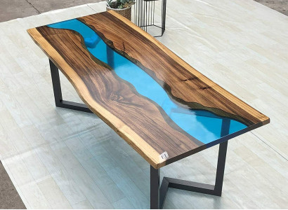 Side table Epoxy resin table Coffee table Handmade coffee table 120x60cm