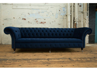 Chesterfield Sofa Velvet Four Seater Design Sofas Upholstery Couches Couch Velvet 265cm