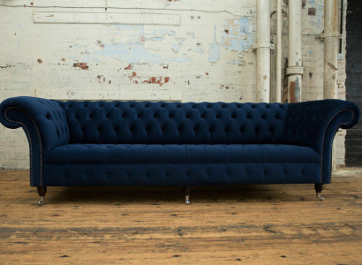 Chesterfield Sofa Velvet Four Seater Design Sofas Upholstery Couches Couch Velvet 265cm