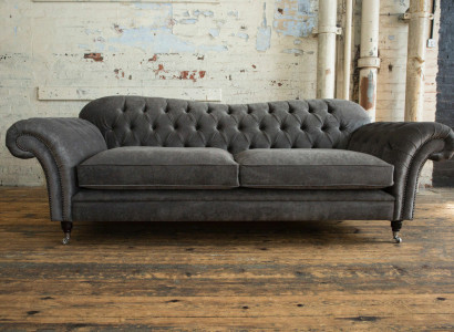 Chesterfield Fabric Sofa Couch Sofa set 4 Seater Suite Design Modern Sofa