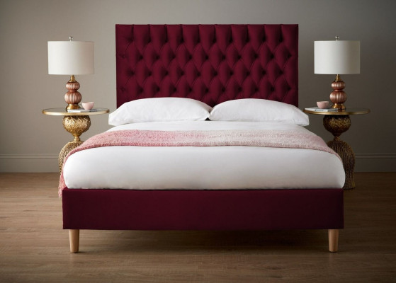 Red Chesterfield Bed Upholstered bed Double bed Beds Big XXL Designer Luxury Bed