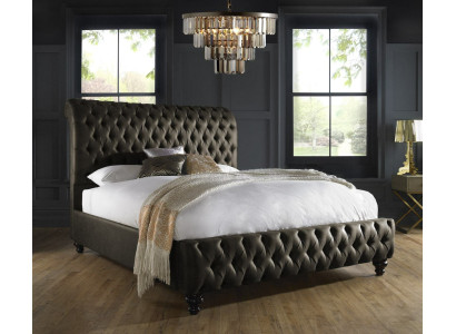 Chesterfield Textile Bed Bedroom Beds Double Upholstery 140/160/180/200 cm