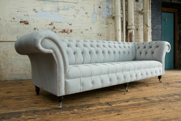 Textile Sofa Fabric Couch Chesterfield big sofas xxl couchen Seat Upholstery 265cm