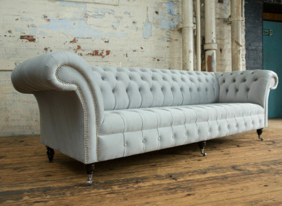 Textile Sofa Fabric Couch Chesterfield big sofas xxl couchen Seat Upholstery 265cm