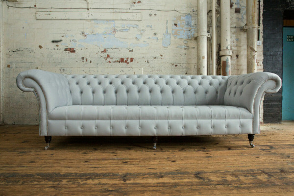 Textile Sofa Fabric Couch Chesterfield big sofas xxl couchen Seat Upholstery 265cm