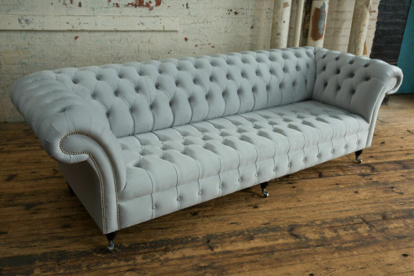 Textile Sofa Fabric Couch Chesterfield big sofas xxl couchen Seat Upholstery 265cm