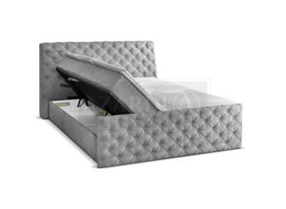 Gray Double bed Chesterfield Hotel Beds Designer Bedroom Furniture