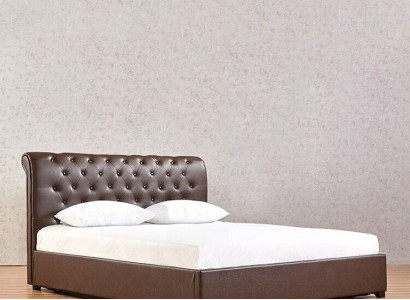 Modern Brown Chesterfield Double bed Designer Bedroom Bed
