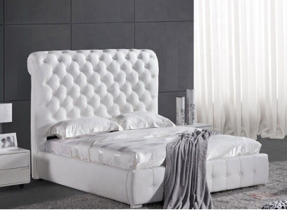 Classic s Bedroom Bed 160x 200 cm Leather Textile Chesterfield Hotel Beds