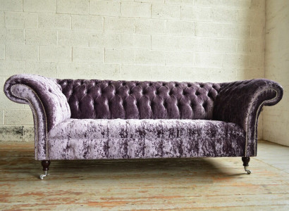 Stylish purple chesterfield three seater luxury living room 3 seater couch