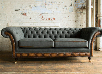 Elegant Chesterfield three-seater living room 3-seater sofa
