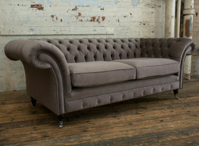 Luxury Tauper Chesterfield three-seater living room 3-seater couch design sofa