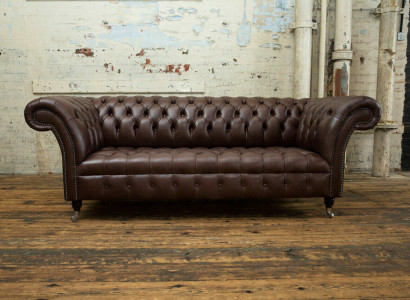 Brown Chesterfield Sofa Luxury Couch Designer Upholstery Sofa