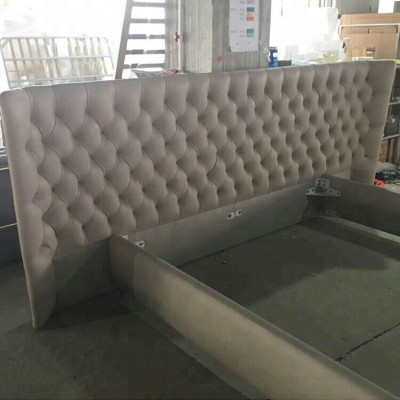 XXL Big Wall Panel Bed Chesterfield Hotel Luxury Design Beds 200x200cm new