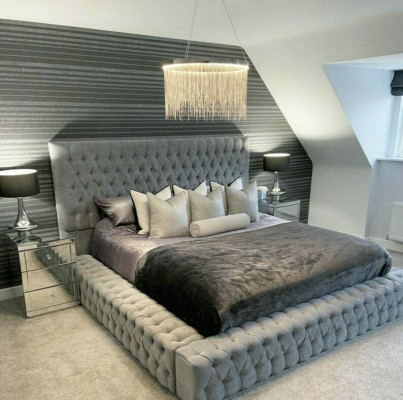 Chesterfield Bed Luxury Bedroom Hotel Upholstery Beds with Buttons