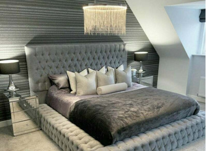 Chesterfield Bed Luxury Bedroom Hotel Upholstery Beds with Buttons