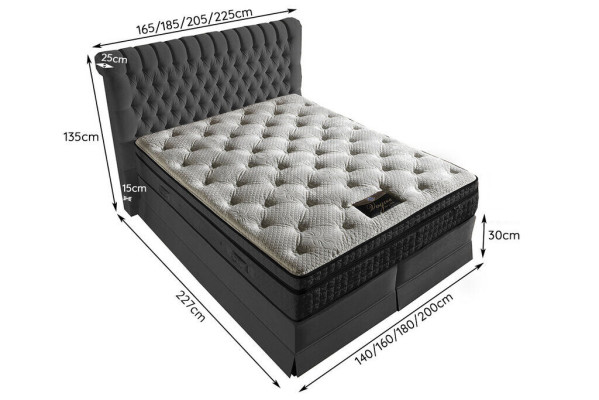 Gray Luxury Bedroom Chesterfield Bed Upholstery Design Luxury Double Beds