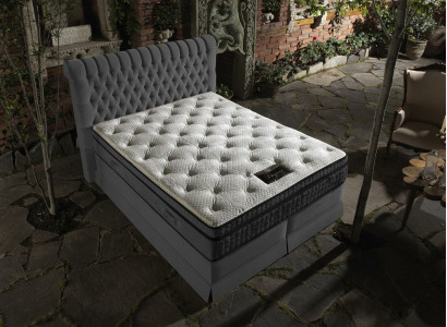 Double bed Velvet Beds Upholstery Bedroom Marriage box spring bed