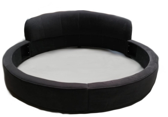 Round Bed Modern Design Luxury Upholstery Round Beds Textile Fabric Round Beds new