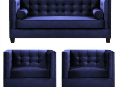 Sofa bed Armchair Creative Furniture Textile Fabric Blue Group Living room Modern Sofa
