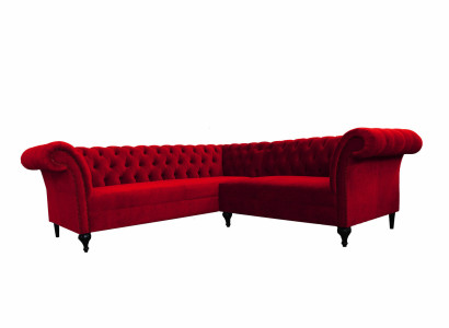 Designer Red Chesterfield Corner sofa Modern Corner sofa Designer Furniture